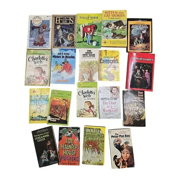 Lot of 19 Vintage‎ Mixed Authors Horror Fiction Paperback Novel Children's Books