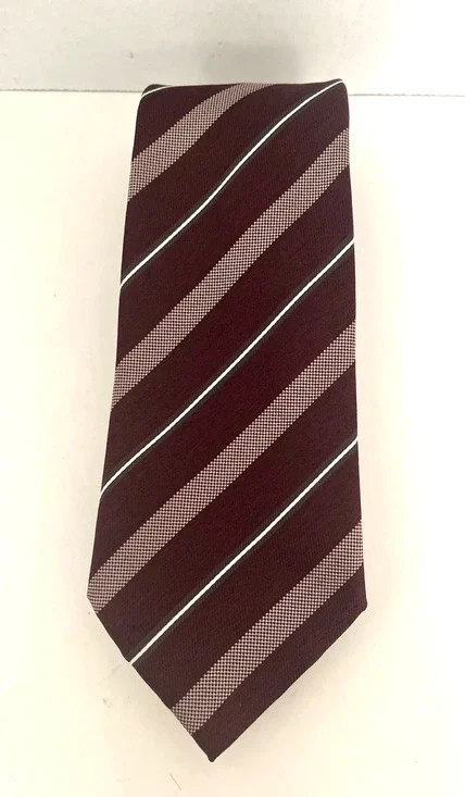 ARMANI COLLEZIONI MEN'S STRIPE TIE, MAROON, 3 1/4