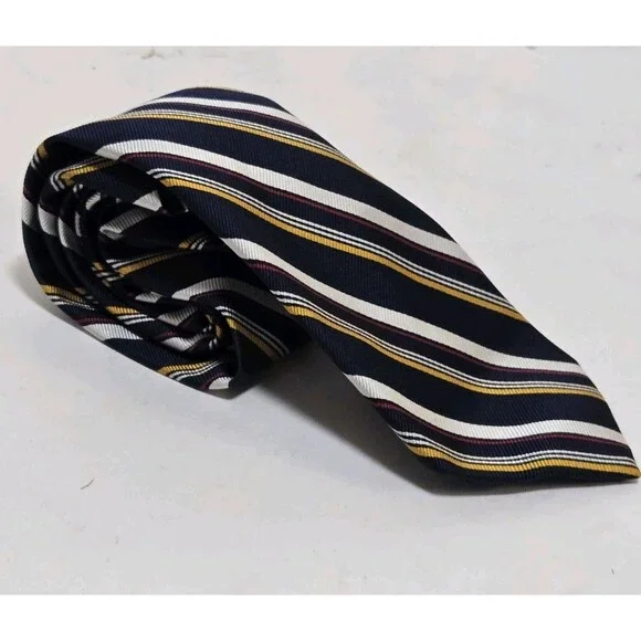 T. Foley Designs New York Tie 100% Silk Striped Business Office Formal