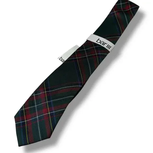 NWT Bar III Farrin Plaid Christmas Tie