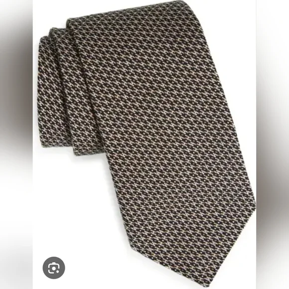 Nwt Boss‎ Brown Geo Print Men's Tie