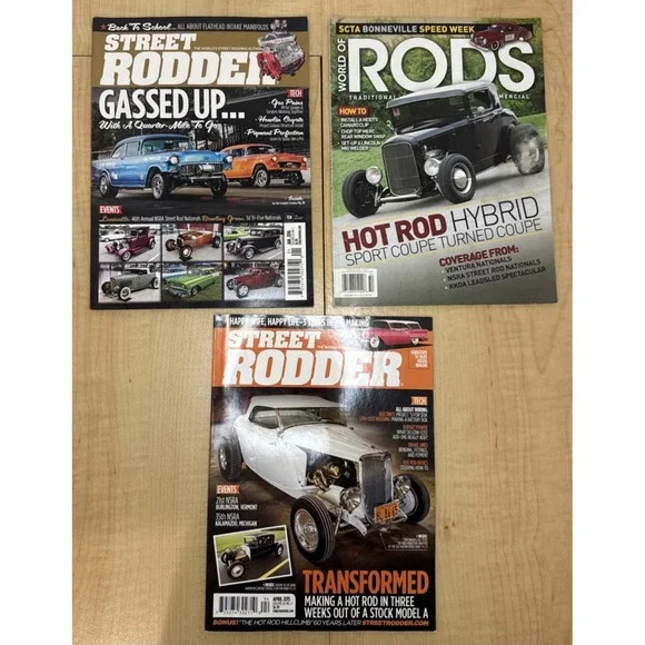 Assorted Hot Rod Car Magaine Lot of 3