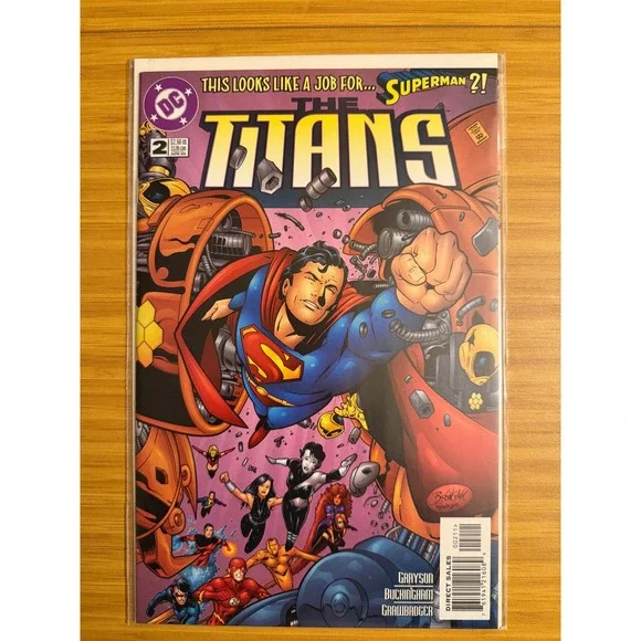 The Titans 2‎ Comic Book DC Comics 1999 Superman Grayson Buckingham Grawbadger