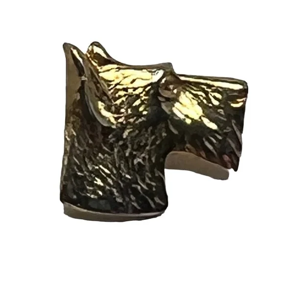Vintage Schnauzer Tie Tack Gold‎ Tone Lapel Hat Dog Pin