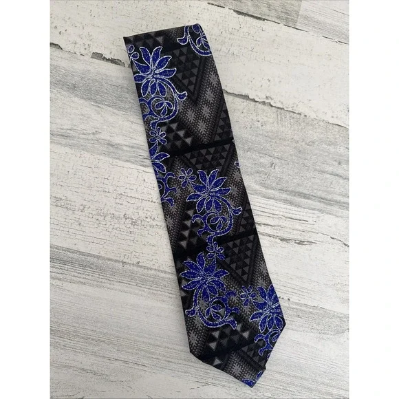 MARY‎ MCFADDEN BLUE GREY SILK MENS TIE