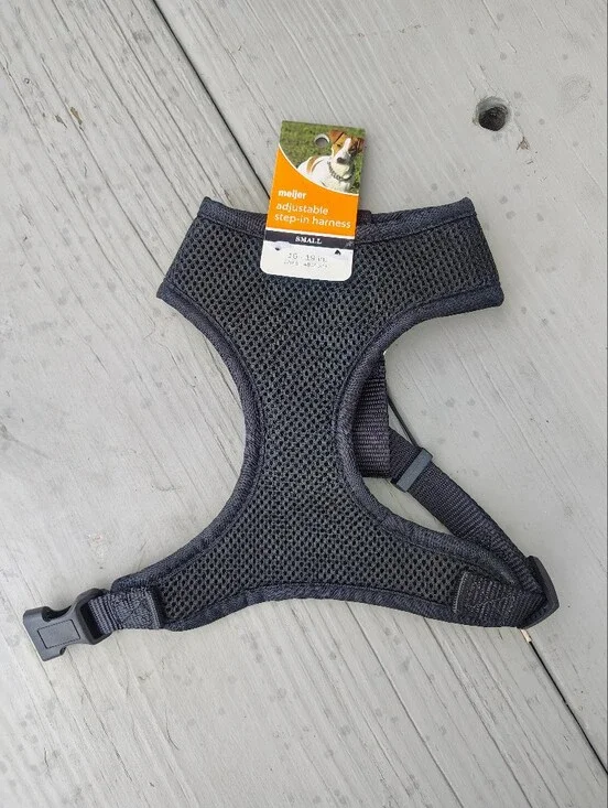 Meijer Adjustable Step-In Dog Harness - Black