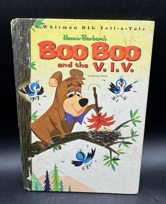 Vintage 1965 Whitman Boo Boo And The V.I.V. Illustrated Picture Book Story -T24