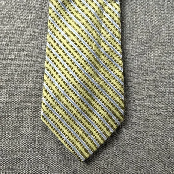 Brooks Brothers‎ Silk Tie With Green And Blue Accent Stripes 3.5 Inches Wide