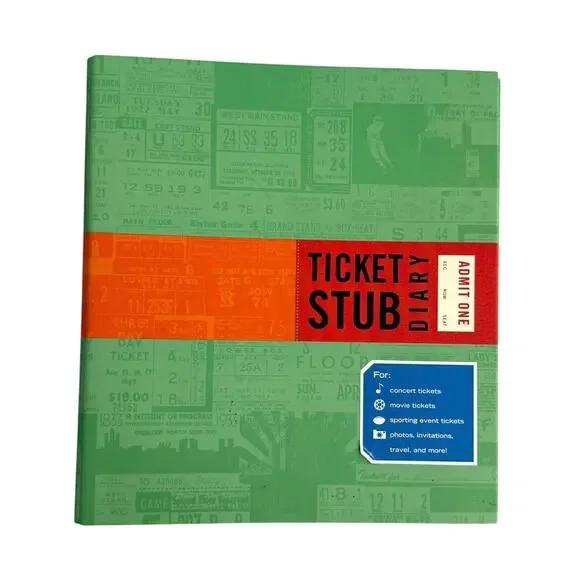 New without box Ticket Stub Diary by Chronicle Books