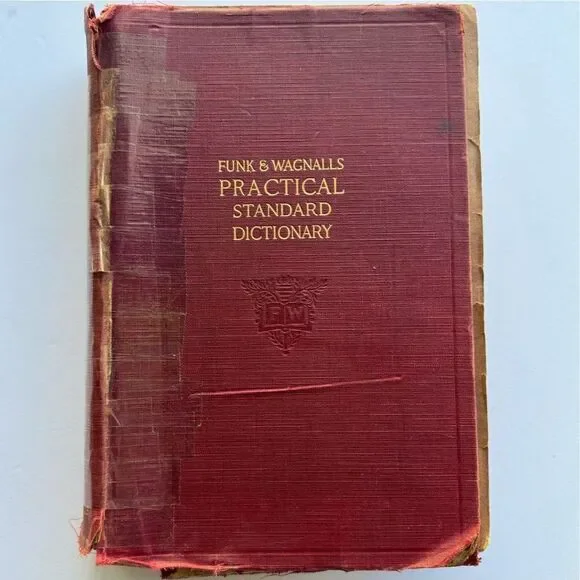 1926 Vintage‎ Antique XLTabbed & Illustrated Funk Wagnalls Dictionary Book