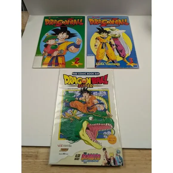 Dragon Ball #2-3 & Dragon Ball Super FCBD‎ Comic Lot Viz Media