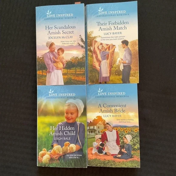 Love Inspired Amish Romance Lot 4 Books Softcover Inspirational Fiction Bundle