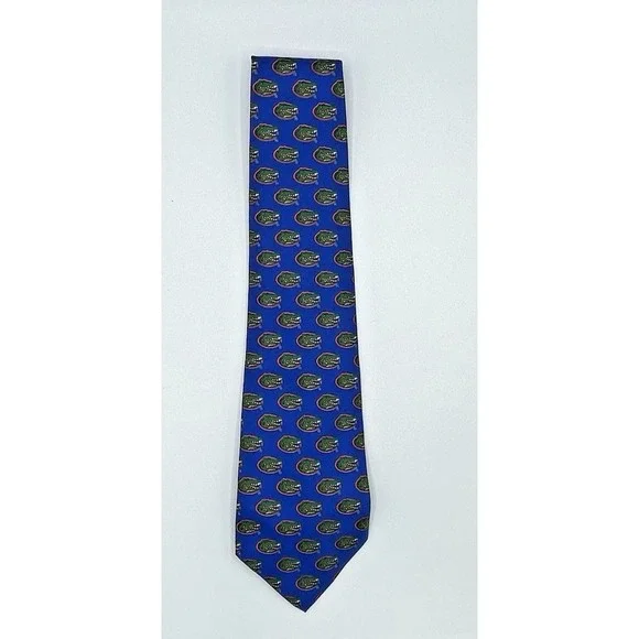 Florida Gators Silk Tie Blue Logo All Over Print Eagles‎ Wings Mens