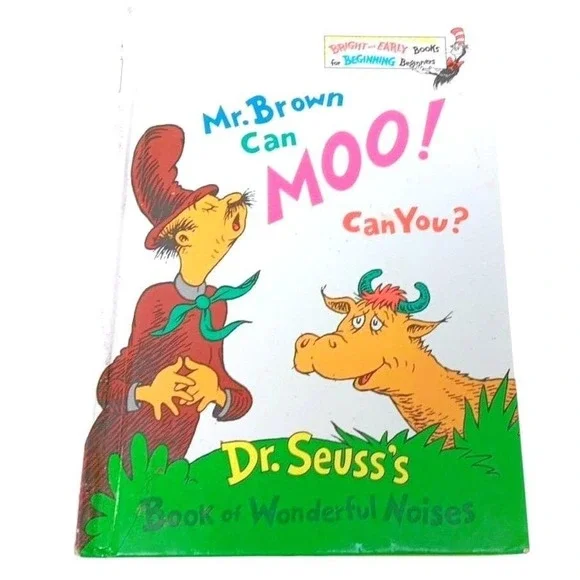 Dr‎ Seuss Mr Brown Can MOO Can You Book of Wonderful Noises 1970 Random House