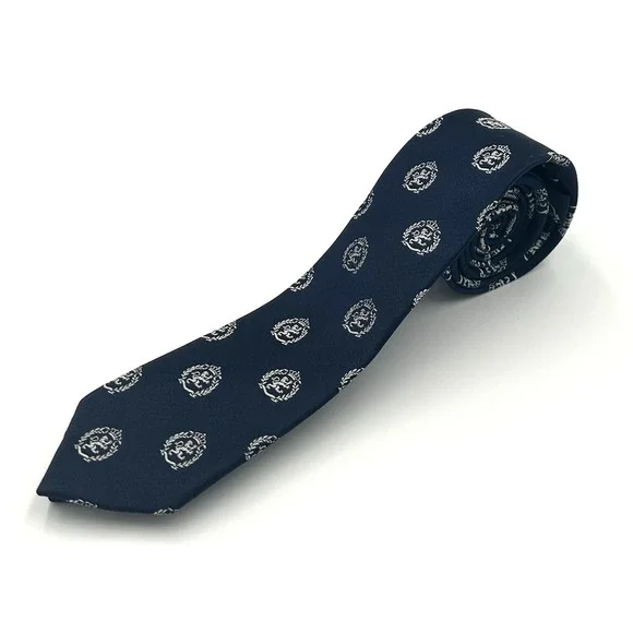 Zara Man 100% Silk Skinny Men's‎ Neck Tie Navy Crested 2 Width x 60 Length