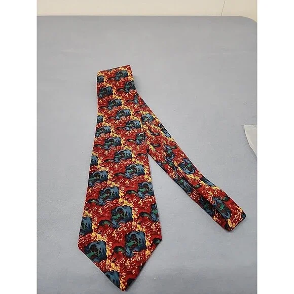 Jerry Garcia Neck Tie 100% Silk Multicolor Abstract Waves Made In The USA