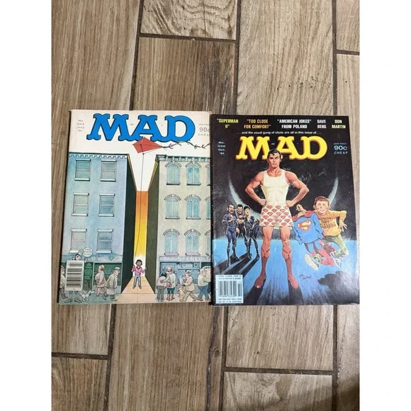 Vintage 1981 MAD Magazine Issues 224 & 226, Lot of 2 comic‎ books
