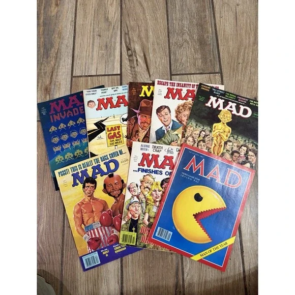 Vintage 1982 MAD Magazine Issues‎ 228-235, Lot of 8 comic books