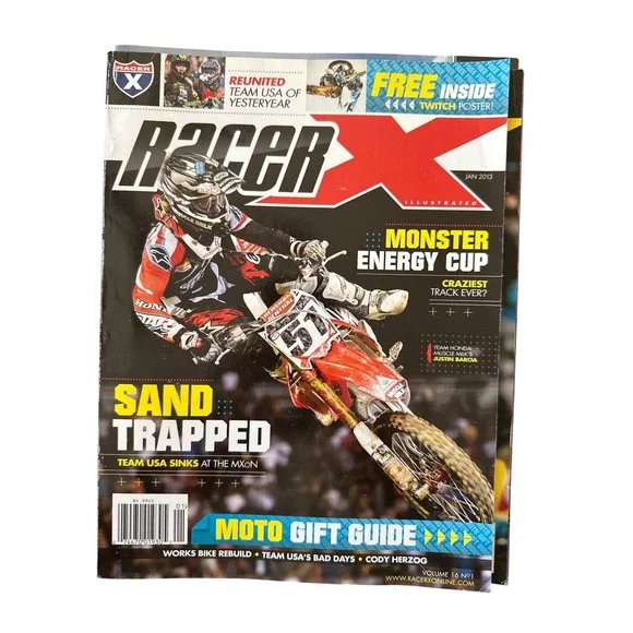 Racer‎ X Illustrated Magazine January 2013 Monster Energy Cup Moto Gift Guide