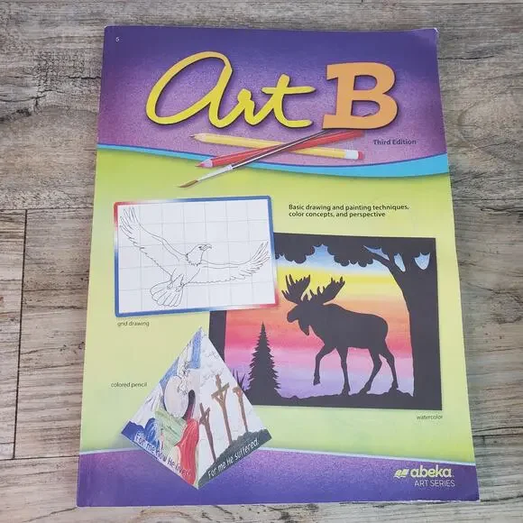 Abeka 5th Grade Art B Textbook 3rd Edition *Missing 1 PG READ* Home School Craft