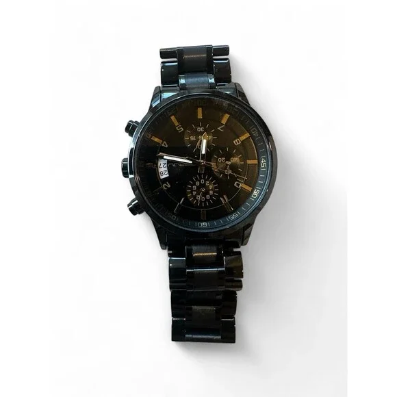 NEW CRRJU Men's Fashion Stainless Steel Watch Date Waterproof Chronograph