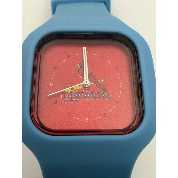 Modify Watches St Louis Cardinals MLB Sport Watch Blue Silicone Strap Red Dial