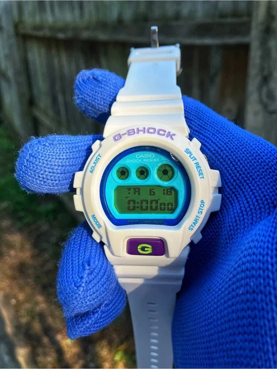 Custom G Shock White and Purple Style Colorway