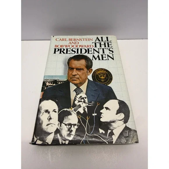 All the President's Men 1974 Hardcover 1st Ed Woodward Bernstein Watergate Book
