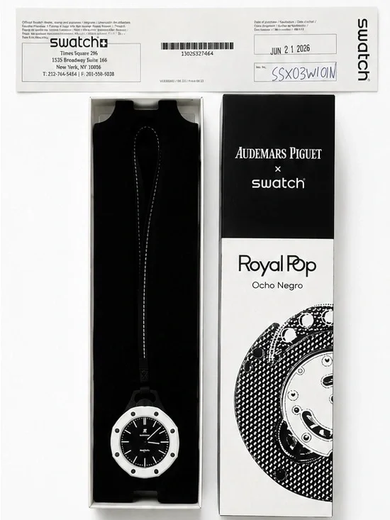 Swatch Royal Pop Ocho Negro Watch - Black & White