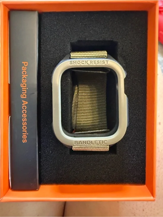 Olive Green Shock-Resist Nylon Watch Band with Protective Case