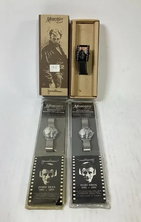 Set of 3 James Dean Watches - Memories In Box & 2 Movie Star Collection Watches