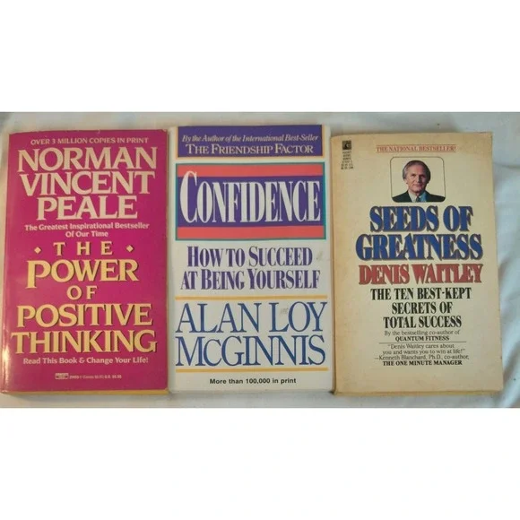 Vintage Self Help Book Lot Power Positive Thinking Confidence Seeds of Greatness