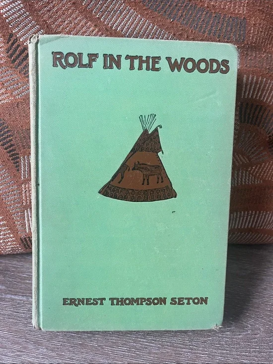 Rolf in the Woods by Ernest Thompson Seton - Mint Green Cover 1911