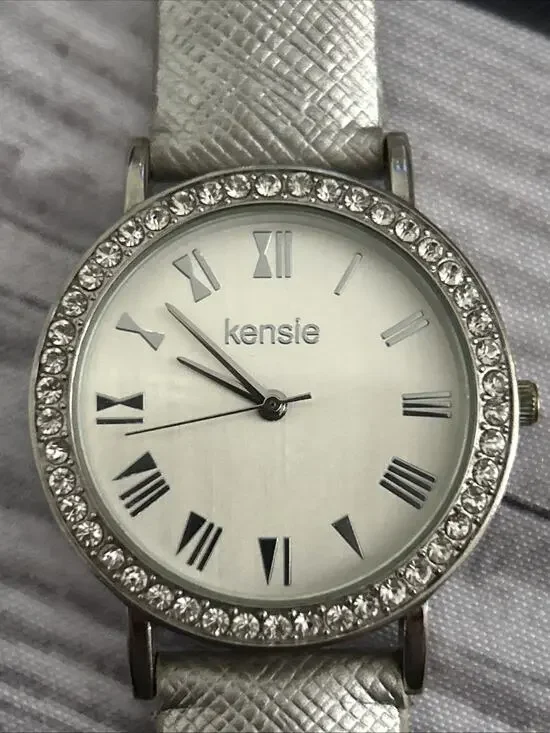 Kensie Silver Tone White Dial Women’s Quartz Watch