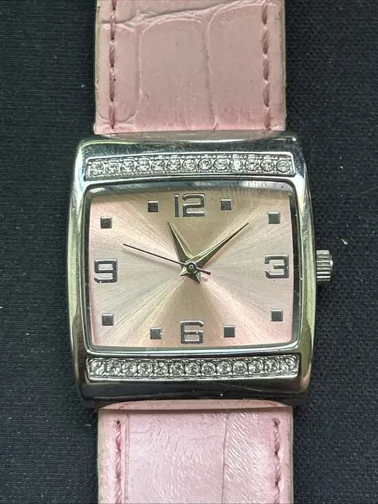 Mary Kay Silver Tone Case Pink Dial And Band Women’s Quartz Watch