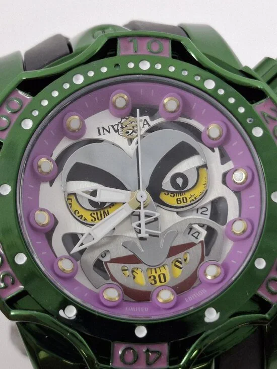 INVICTA DC JOKER Watch (Limited Edition) 15408 Quartz 52MM (Needs Battery)