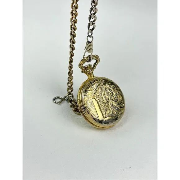 Vintage Andre Rivalle 17 Jewels Pocket Watch Shock Protected Parts Or Repair AX2