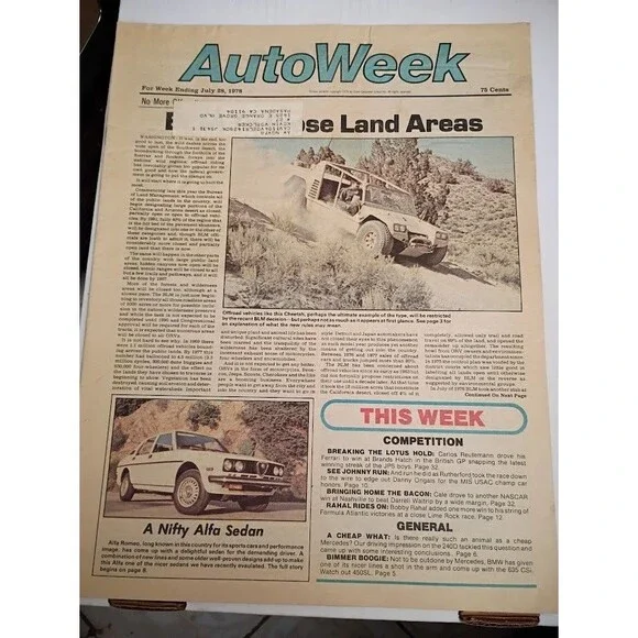 AutoWeek Magazine - July 28, 1978