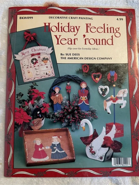 1987 Holiday Feeling Year 'round Decorative Christmas Craft Painting Booklet