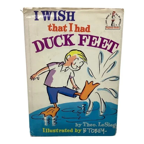 1st Edition I Wish That I‎ Had Duck Feet Hardcover Dust Jacket By Theo LeSieg