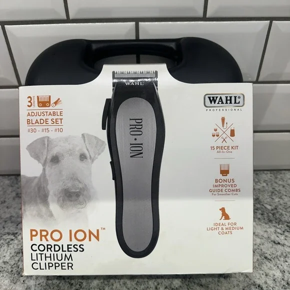 15‎ Pc WAHL PRO ION Cordless Clippers Professional DOG Grooming Adjustable Blade