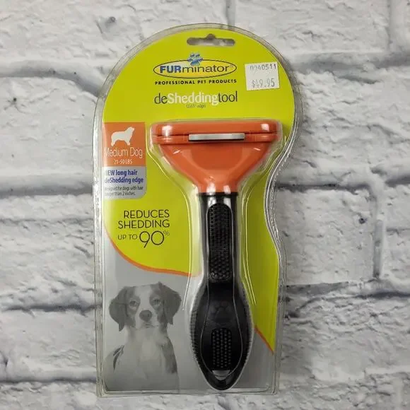 FURminator Long Hair Deshedding Tool for Medium Dogs