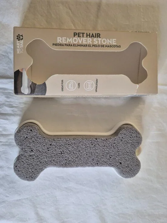 Heart To Tail Pet Hair Remover Stone Great For Cars And Upholstery, NEW