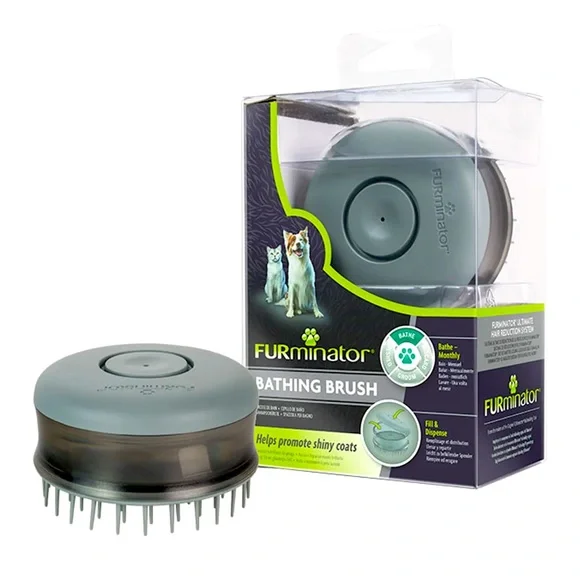 NWT FURminator Bathing Brush for Dogs & Cats - Pet Grooming Tool & Shampooer