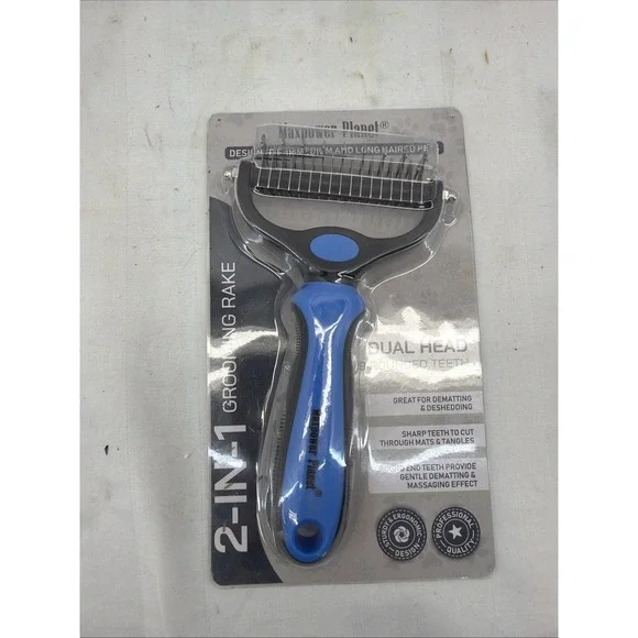 Maxpower Planet Pet Grooming Brush - Double Sided Shedding, Dematting Tool