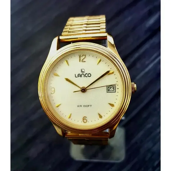 Very Rare Vintage Lanco‎ Pacific Taiwan Watch New Condition
