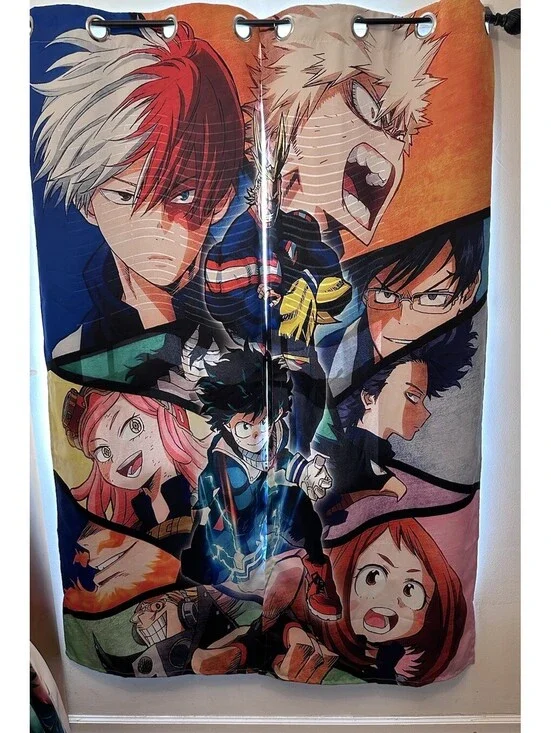 NWOT Anime My Hero Room Darkening Curtains Panels Grommets