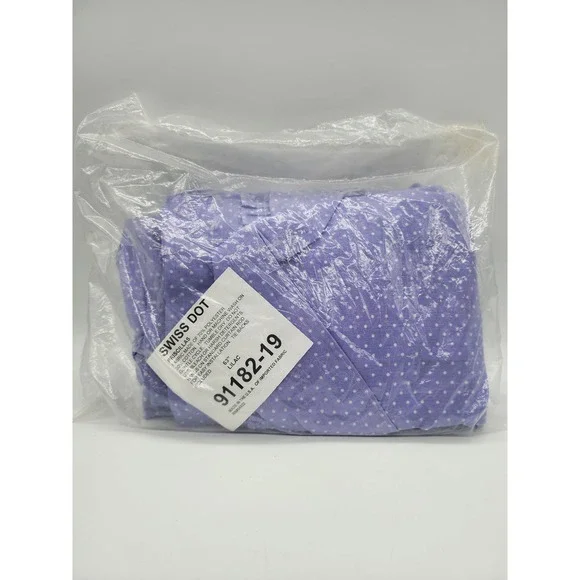 Vintage Swiss Dot Priscilla Curtains Lilac Lavender Polka Dot 63