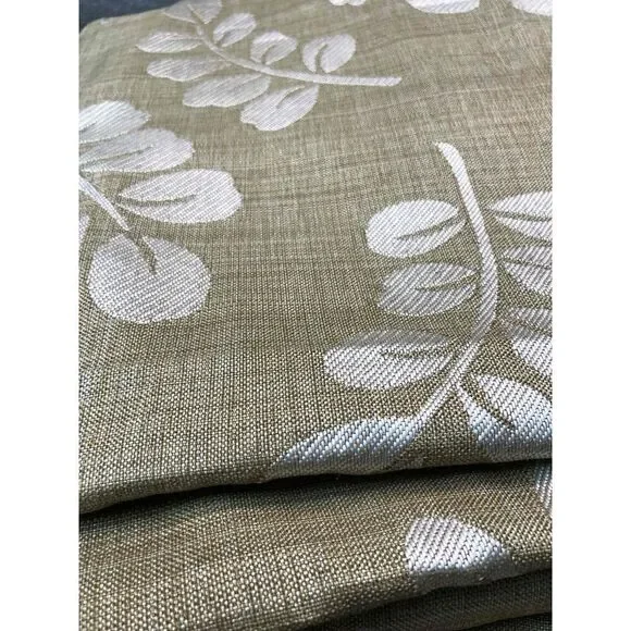 NWT Linden Street Cream Gold Tan Floral Textured Metallic Panel 50X95