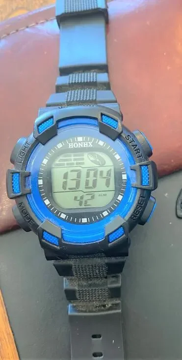Men's 50mm Honhx Watch, Water Resistant, Digital LCD